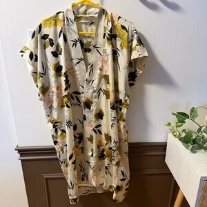 Floral Kimono Dress with Buttons